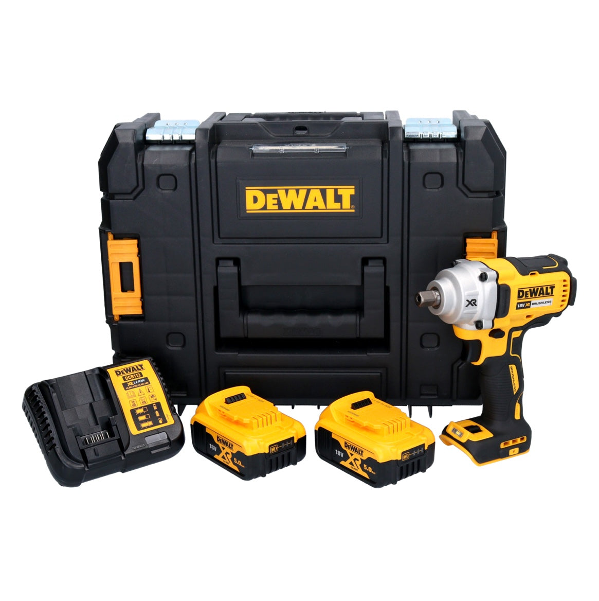 DeWalt DCF 894 P2 Akku Schlagschrauber 18 V 1/2 " 447 Nm Brushless + 2x Akku 5,0 Ah + Ladegerät + TSTAK - Toolbrothers