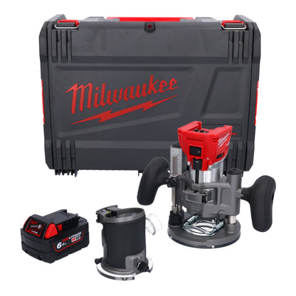 Milwaukee M18 FTR-601X Akku Fräse 18 V Brushless + 1x Akku 6,0 Ah + Fräsmodule + HD Box - ohne Ladegerät