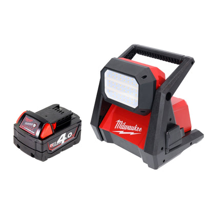 Milwaukee M18 HOAL-401 Lampe LED pour projecteur de chantier à batterie 18 V 4000 lm + 1x batterie 4,0 Ah - sans chargeur