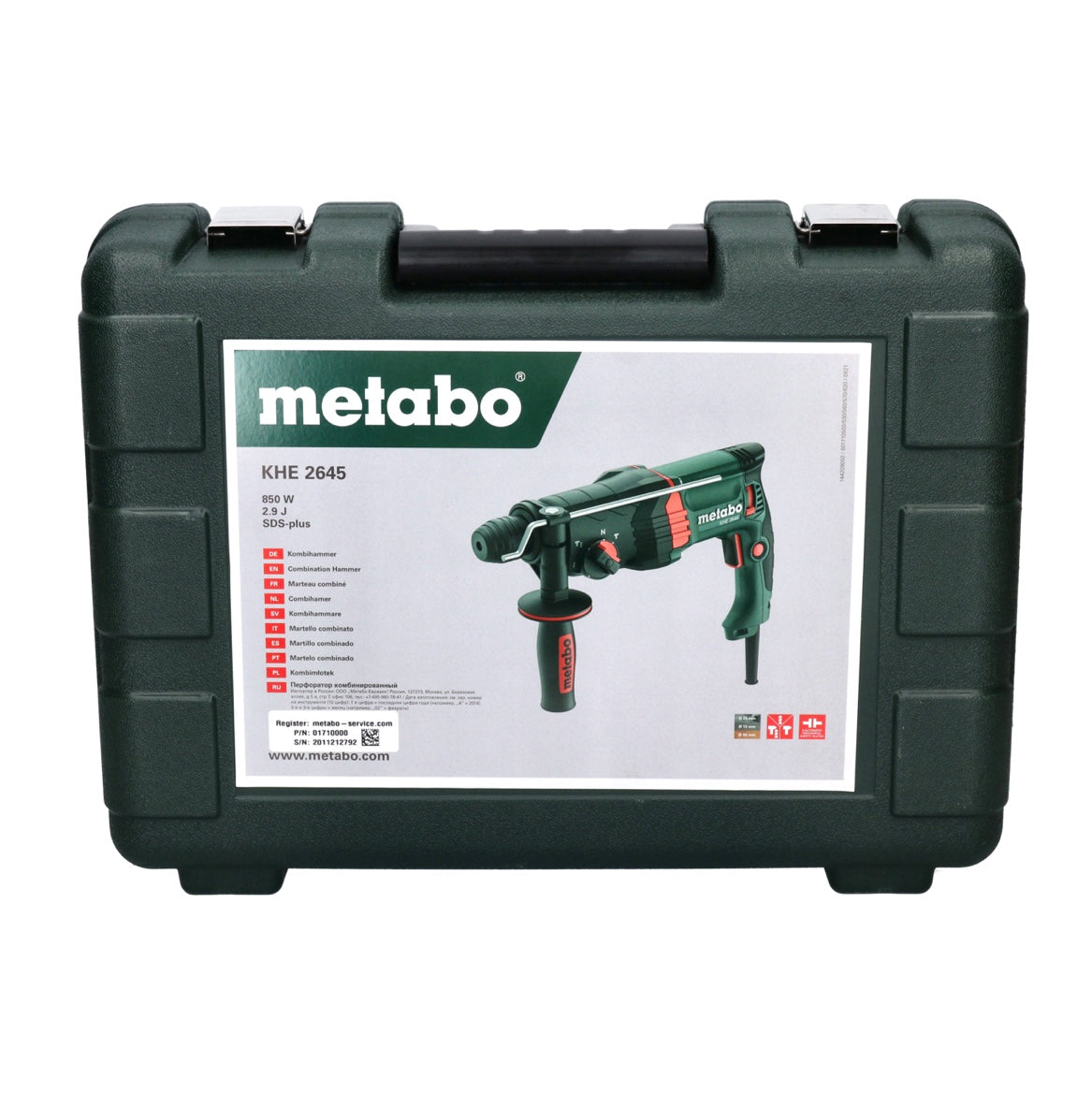 Metabo KHE 2645 Kombihammer 850 W 2,9 J SDS plus + 5 tlg. Bohrer Set + Koffer - Toolbrothers