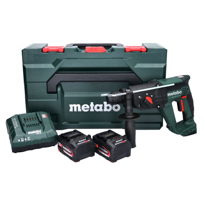 Marteau combiné à batterie Metabo KH 18 LTX 24 18 V 2,1 J SDS plus + 2x batteries 4,0 Ah + chargeur + métaBOX (601712510)