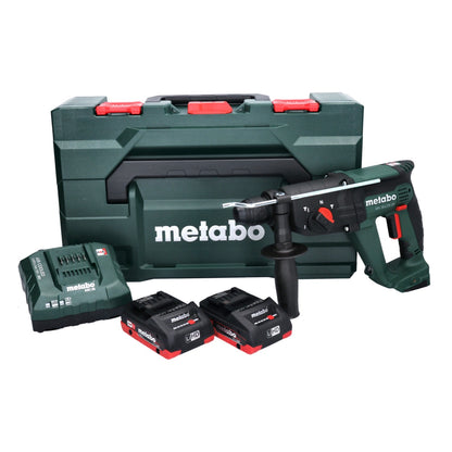 Metabo KH 18 LTX 24 Akku Kombihammer 18 V 2,1 J SDS plus + 2x Akku 4,0 Ah + Ladegerät + metaBOX ( 601712800 ) - Toolbrothers