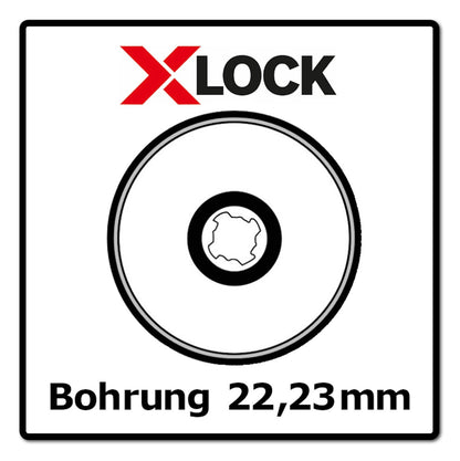 Bosch X-LOCK jeu de disques à tronçonner diamant métal + meule multiple carbure 125 x 22,23 mm (061599761M)