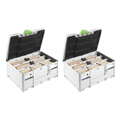 Festool 2x DS/XL D12/D14 128 BU DOMINO XL 128 tlg. Dübel Sortiment ( 2x 576792 ) - Toolbrothers