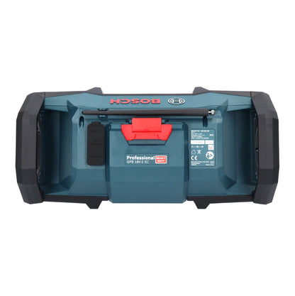 Bosch GPB 18V-2 SC Radio de chantier professionnelle sur batterie 18 V DAB+ Bluetooth AUX + 1x batterie 2,0 Ah - sans chargeur