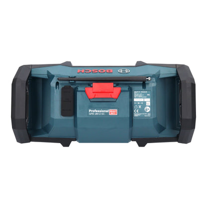 Bosch GPB 18V-2 SC Radio de chantier professionnelle sur batterie 18 V DAB+ Bluetooth AUX + 2x batteries 4,0 Ah + chargeur