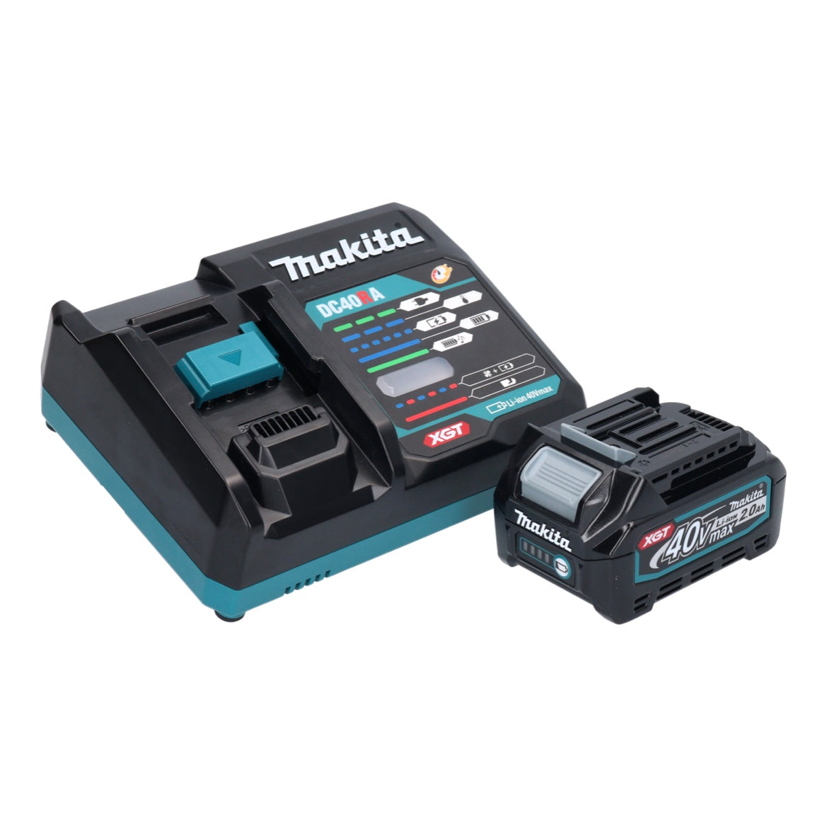 Makita GA 038 GA1 Akku Winkelschleifer 40 V max. 230 mm Brushless XGT + 1x Akku 2,0 Ah + Ladegerät