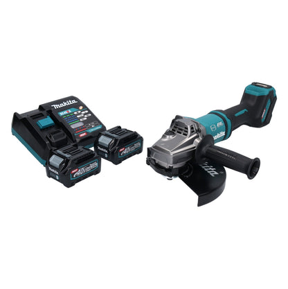 Meuleuse d'angle sur batterie Makita GA 038 GA2 40 V max. 230 mm sans balais XGT + 2x batteries 2,0 Ah + chargeur