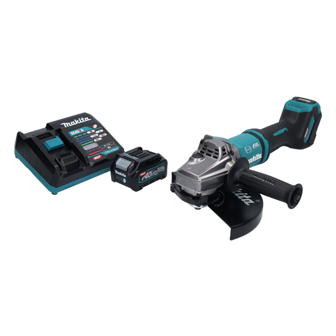 Makita GA 038 GD1 Akku Winkelschleifer 40 V max. 230 mm Brushless XGT + 1x Akku 2,5 Ah + Ladegerät