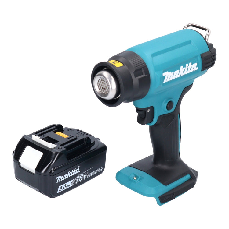 Makita DHG 180 F1 Akku Heißluftgebläse 18 V 550 °C + 1x Akku 3,0 Ah - ohne Ladegerät - Toolbrothers