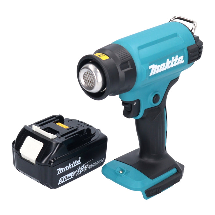 Makita DHG 180 T1 Akku Heißluftgebläse 18 V 550 °C + 1x Akku 5,0 Ah - ohne Ladegerät - Toolbrothers