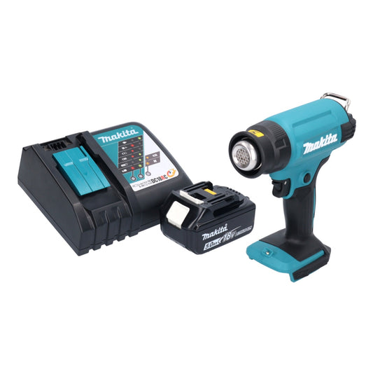 Makita DHG 180 RT1 Akku Heißluftgebläse 18 V 550 °C + 1x Akku 5,0 Ah + Ladegerät - Toolbrothers