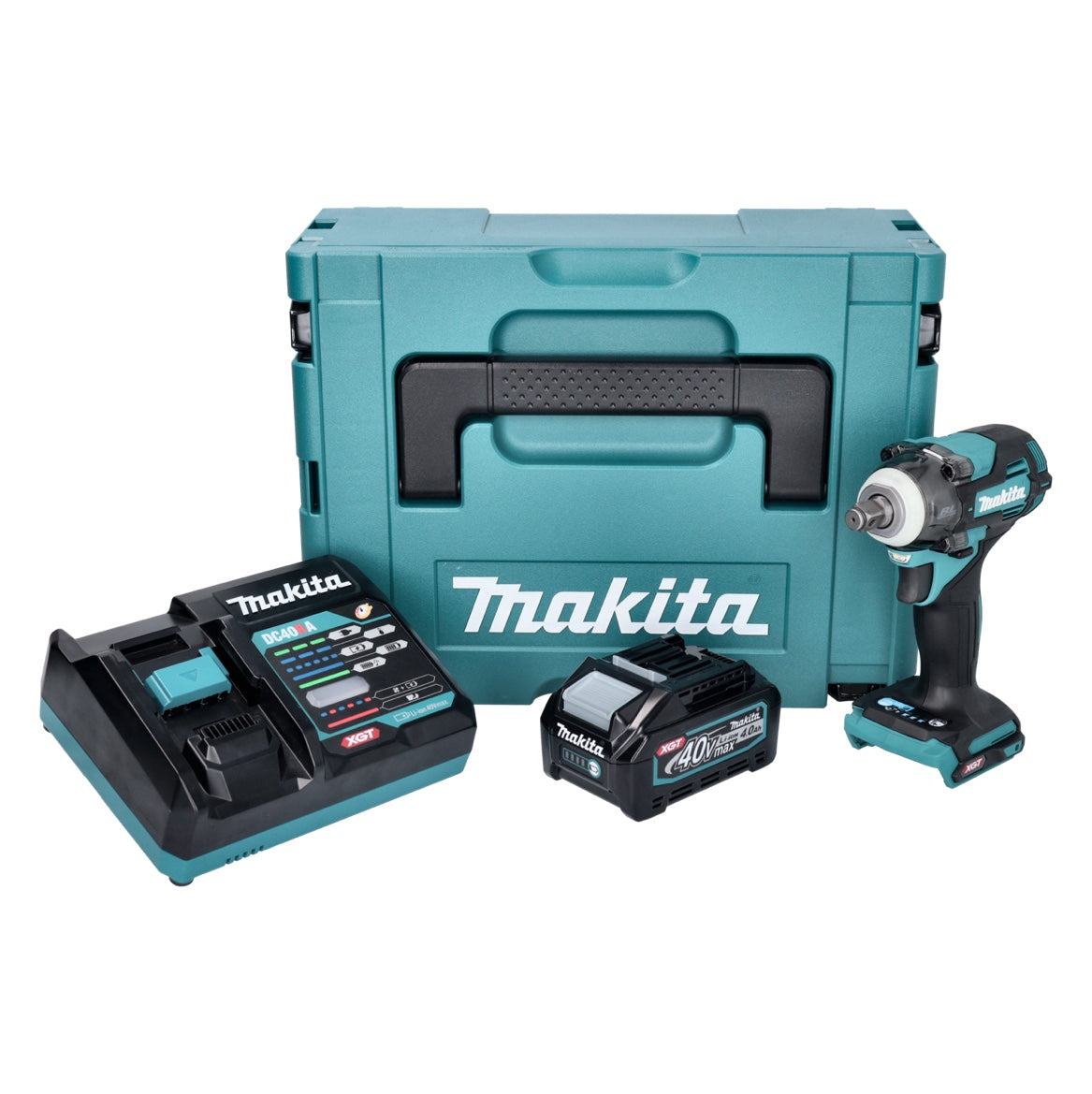 Makita TW 004 GM101 Akku Schlagschrauber 40 V max. 1/2" 350 Nm XGT Brushless + 1x Akku 4,0 Ah + Ladegerät + Makpac