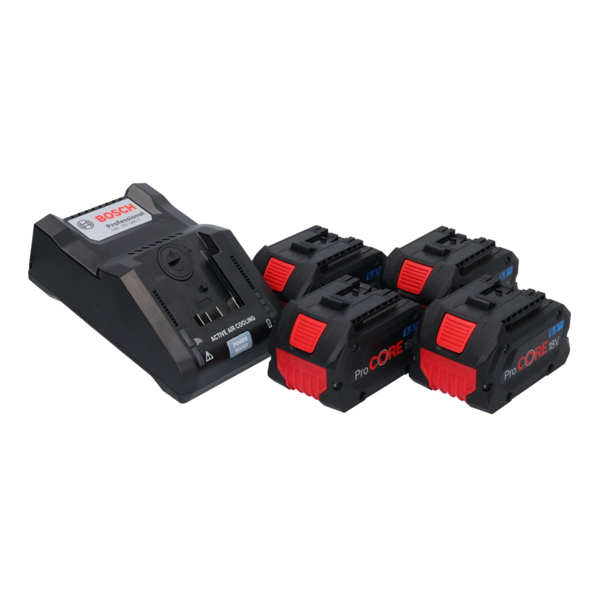 Bosch Starter Set 4x ProCORE 18 V 5,5 Ah Professional Akku ( 4x 1600A02149 ) + GAL 18V-160 C Ladegerät ( 1600A019S5 )