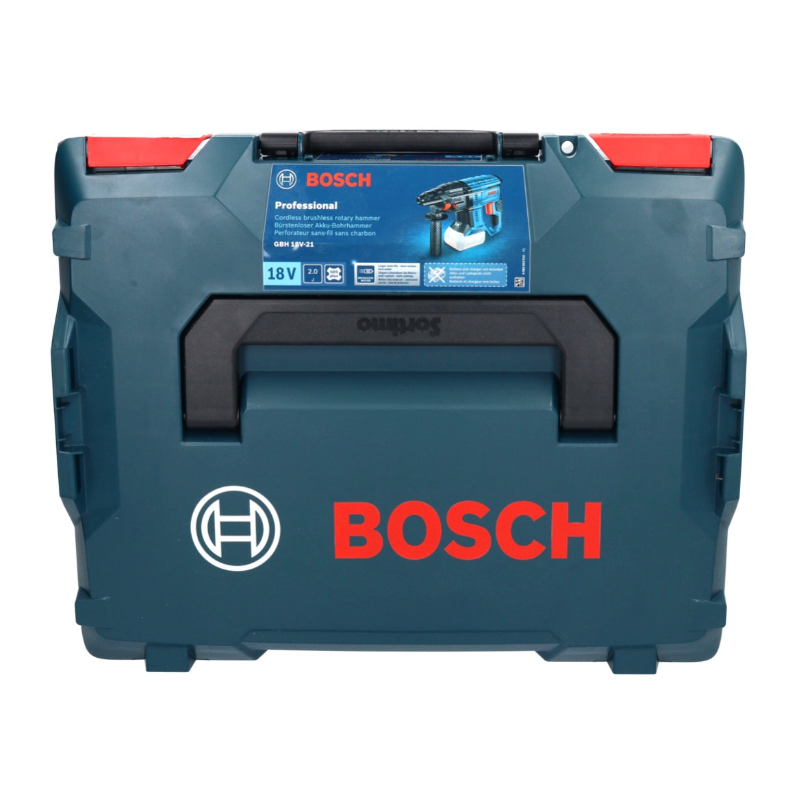 Bosch GBH 18V-21 Professional Akku Bohrhammer 18 V 2,0 J Brushless + 1x ProCORE Akku 5,5 Ah + Ladegerät + L-Boxx