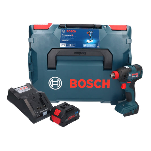 Bosch GDX 18V-200 Professional Akku Drehschlagschrauber 18 V 200 Nm Brushless + 1x ProCORE Akku 5,5 Ah + Ladegerät + L-Boxx