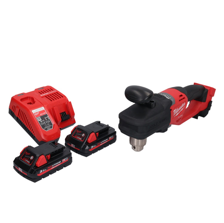 Milwaukee M18 CRAD2-302 Akku Winkelbohrmaschine 18 V 30 Nm Brushless + 2x Akku 3,0 Ah + Ladegerät - Toolbrothers