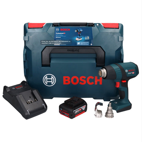 Bosch GHG 18V-50 Professional Akku Heissluftgebläse 18 V 300° C / 500° C + 1x Akku 5,0 Ah + Ladegerät + L-Boxx - Toolbrothers