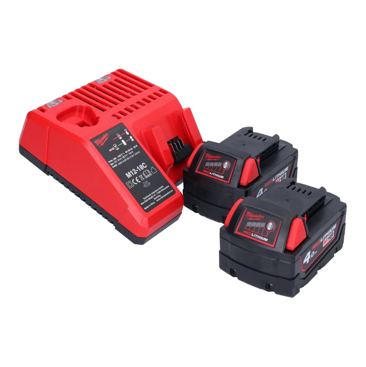 Milwaukee M18 BPD-402 Akku Schlagbohrschrauber 18 V 60 Nm + 2x Akku 4,0 Ah + Ladegerät