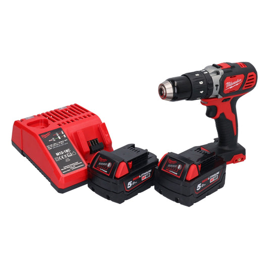 Milwaukee M18 BPD-502 Akku Schlagbohrschrauber 18 V 60 Nm + 2x Akku 5,0 Ah + Ladegerät