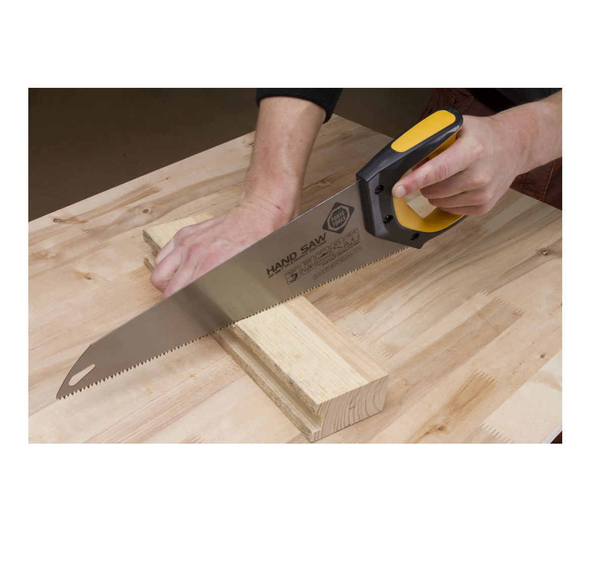 FORTE Tools Fuchsschwanz 50 cm 3,5 TPI Premium Säge, Handsäge mit ergonomischem Gummigriff, Säge für Holz, Kunststoff, etc., mit durchgehender Verzahnung Made in Sweden ( 000051083446 ) - Toolbrothers