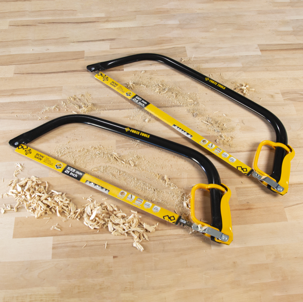 FORTE Tools Bügelsäge FT30 mit feststehendem Blatt für frisches, feuchtes Holz, Länge: 53 cm, schwarz, Premium Säge aus hochwertigem Stahl ( 000040031213 ) - Toolbrothers