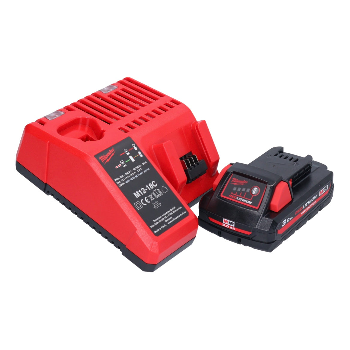 Perceuse à percussion sans fil Milwaukee M18 BPD-301C 18 V 60 Nm + 1x batterie 3,0 Ah + chargeur + coffret