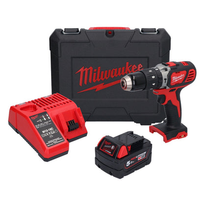 Milwaukee M18 BPD-501C Akku Schlagbohrschrauber 18 V 60 Nm + 1x Akku 5,0 Ah + Ladegerät + Koffer