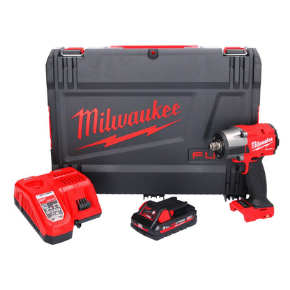 Clé à chocs sans fil Milwaukee M18 FMTIW2F12-301X 18 V 745 Nm 1/2" brushless + 1x batterie 3,0 Ah + chargeur + boîtier HD