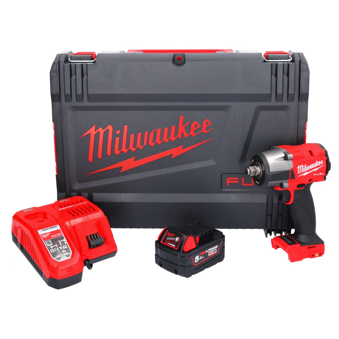 Clé à chocs sans fil Milwaukee M18 FMTIW2F12-501X 18 V 745 Nm 1/2" brushless + 1x batterie 5,0 Ah + chargeur + boîtier HD