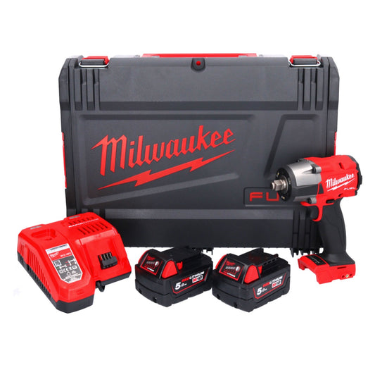 Milwaukee M18 FMTIW2F12-502X Akku Schlagschrauber 18 V 745 Nm 1/2" Brushless ( 4933478450 ) + 2x Akku 5,0 Ah + Ladegerät + HD Box