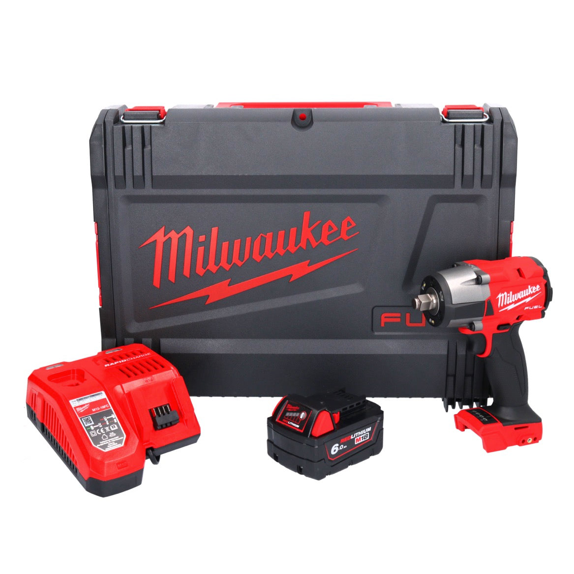 Clé à chocs sans fil Milwaukee M18 FMTIW2F12-601X 18 V 745 Nm 1/2" brushless + 1x batterie 6,0 Ah + chargeur + boîtier HD