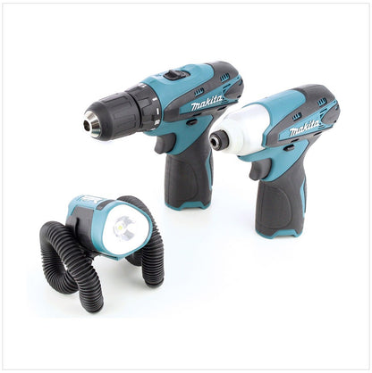 Makita DK 1474 X1 10,8 Li-Ion Akku Werkzeug Set mit 5 Maschinen + 3x Akku + Lader in Tasche - Toolbrothers