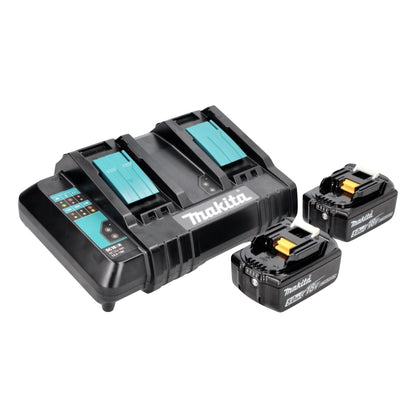 Makita DHR CTJ Akku Bohrhammer 36 V ( 2x 18 V ) 3,0 J SDS-plus + 2x Akku 5,0 Ah + Doppelladegerät + Makpac