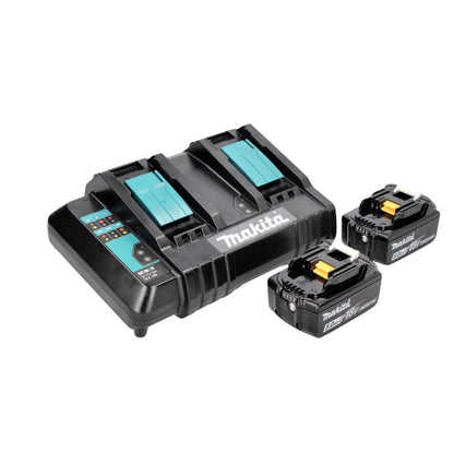 Makita DUP 361 CT Akku Rebschere Astschere 36 V ( 2x 18 V ) + 2x Akku 5,0 Ah + Doppelladegerät + Tasche