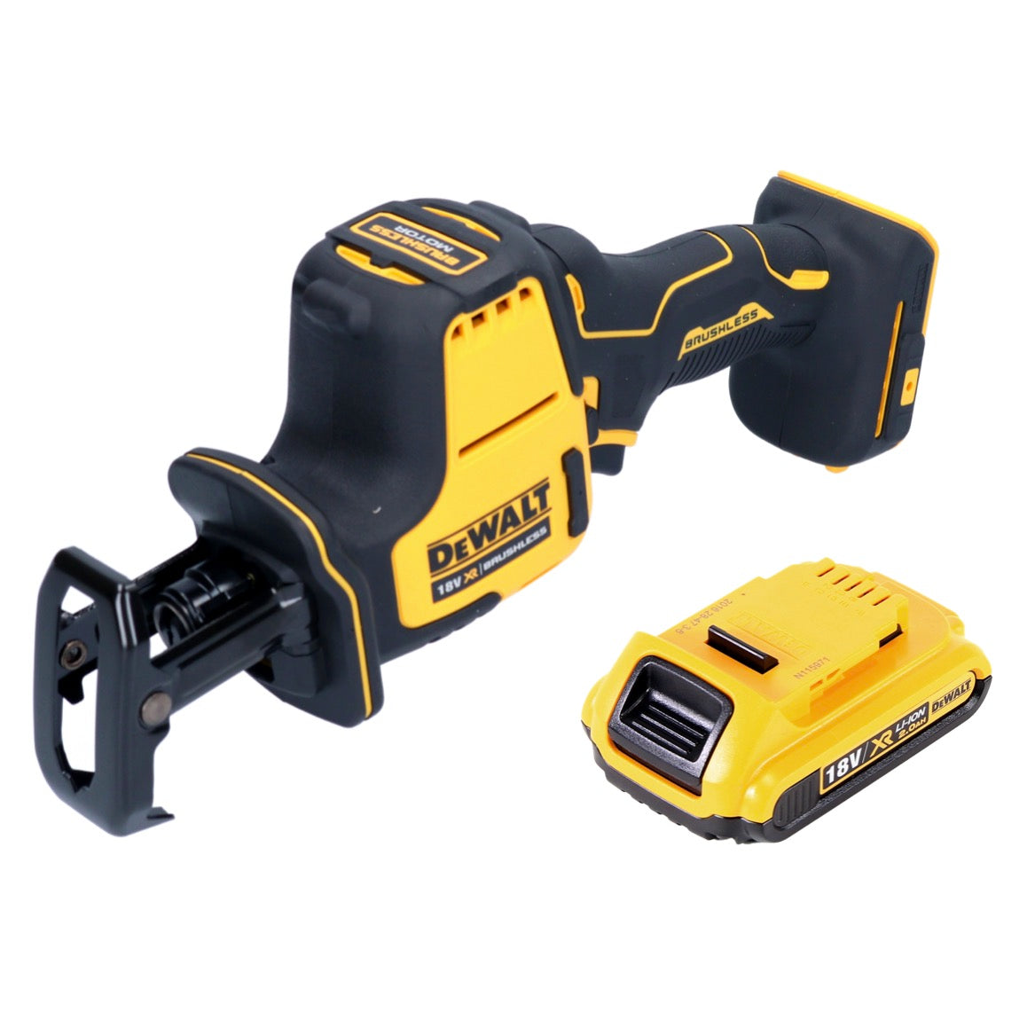 Scie sabre sur batterie DeWalt DCS 369 N scie alternative 18 V sans balais + 1x batterie 2,0 Ah - sans chargeur