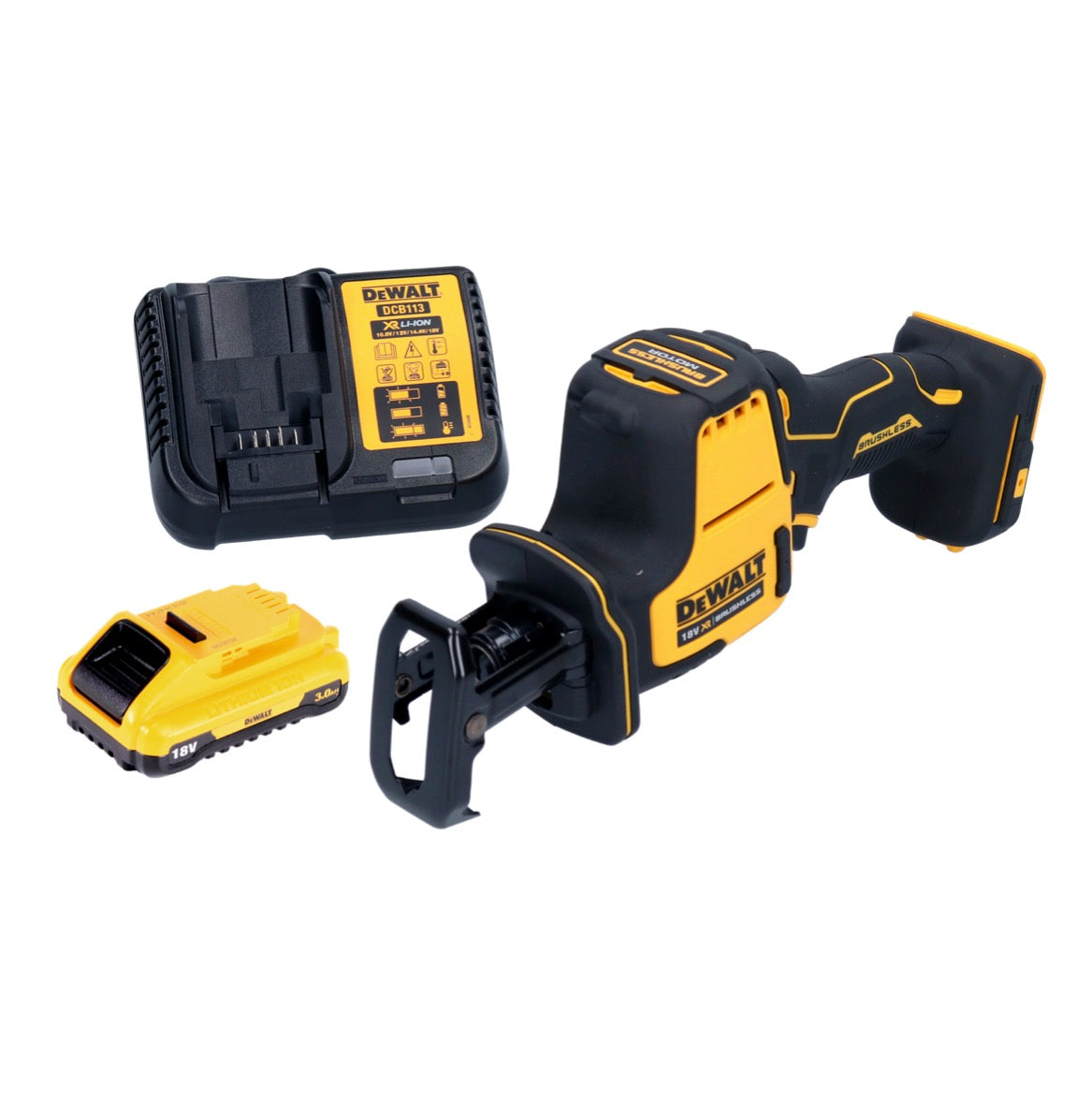 DeWalt DCS 369 L1 Akku Säbelsäge Reciprosäge 18 V Brushless + 1x Akku 3,0 Ah + Ladegerät