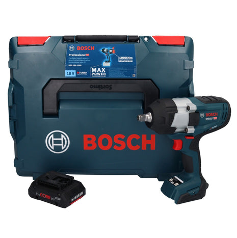 Bosch GDS 18V-1000 Professional Akku Drehschlagschrauber 18 V 1000 Nm BITURBO Brushless + 1x ProCORE Akku 4,0 Ah + L-Boxx - ohne Ladegerät - Toolbrothers