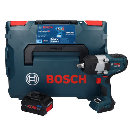 Bosch GDS 18V-1000 Professional Akku Drehschlagschrauber 18 V 1000 Nm BITURBO Brushless + 1x ProCORE Akku 5,5 Ah + L-Boxx - ohne Ladegerät - Toolbrothers