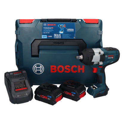 Bosch GDS 18V-1000 Professional Clé à chocs rotative sans fil 18 V 1000 Nm BITURBO sans balais + 2x batterie ProCORE 8,0 Ah + chargeur + L-Boxx (06019J8302)