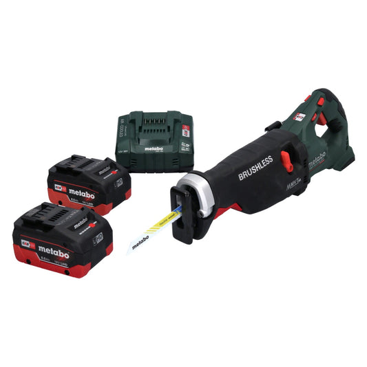 Scie sabre à batterie Metabo SSEP 18 LTX BL MVT 18 V sans balais + 2x batterie 8,0 Ah + chargeur