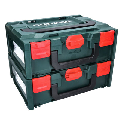 Metabo metaBOX 145 Set 2x System Werkzeug Koffer Stapelbar 396 x 296 x 145 mm - ohne Einlage - Toolbrothers