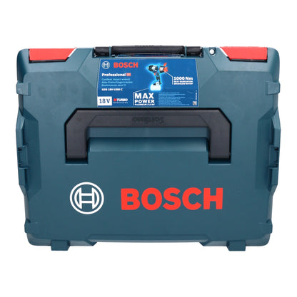 Bosch GDS 18V-1000 C Professional Akku Drehschlagschrauber 18 V 1000 Nm BITURBO Brushless + 2x ProCORE Akku 8,0 Ah + Ladegerät + GCY 42 Bluetooth Modul + L-Boxx ( 06019J8002 )