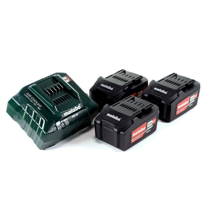 Metabo BS 18 LTX Impuls Set Akku Bohrschrauber 18 V 110 Nm + 3x Akku 4,0 Ah + Ladegerät + Bit Set 32 tlg. + metaBOX