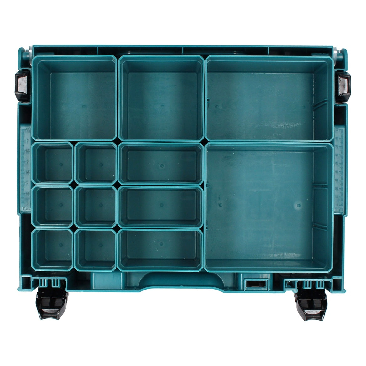 Makita MAKPAC 1 Organizer Kleinteilekoffer 395 x 295 x 110 mm ( 191X80-2 ) mit 13x Boxeinsatz