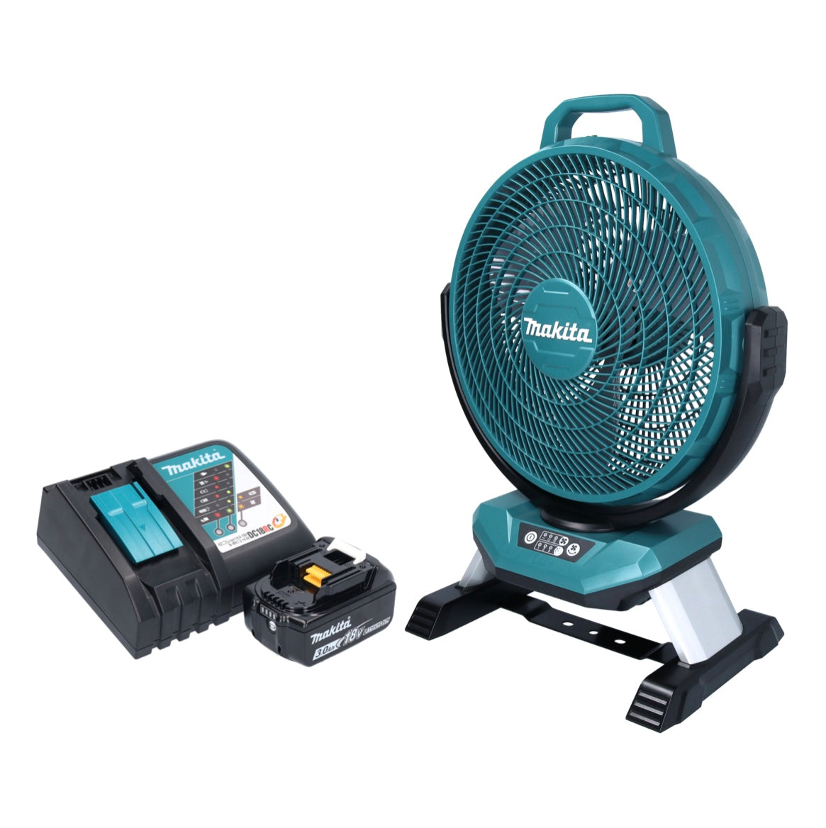 Makita DCF 301 RF1 Akku Ventilator Lüfter 18 V 33 cm + 1x Akku 3,0 Ah + Ladegerät - Toolbrothers