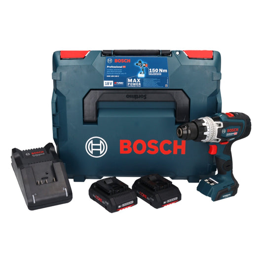 Bosch GSR 18V-150 C Professional Akku Bohrschrauber 18 V 150 Nm Biturbo Brushless + 2x ProCORE Akku 4,0 Ah + Ladegerät + L-Boxx - Toolbrothers