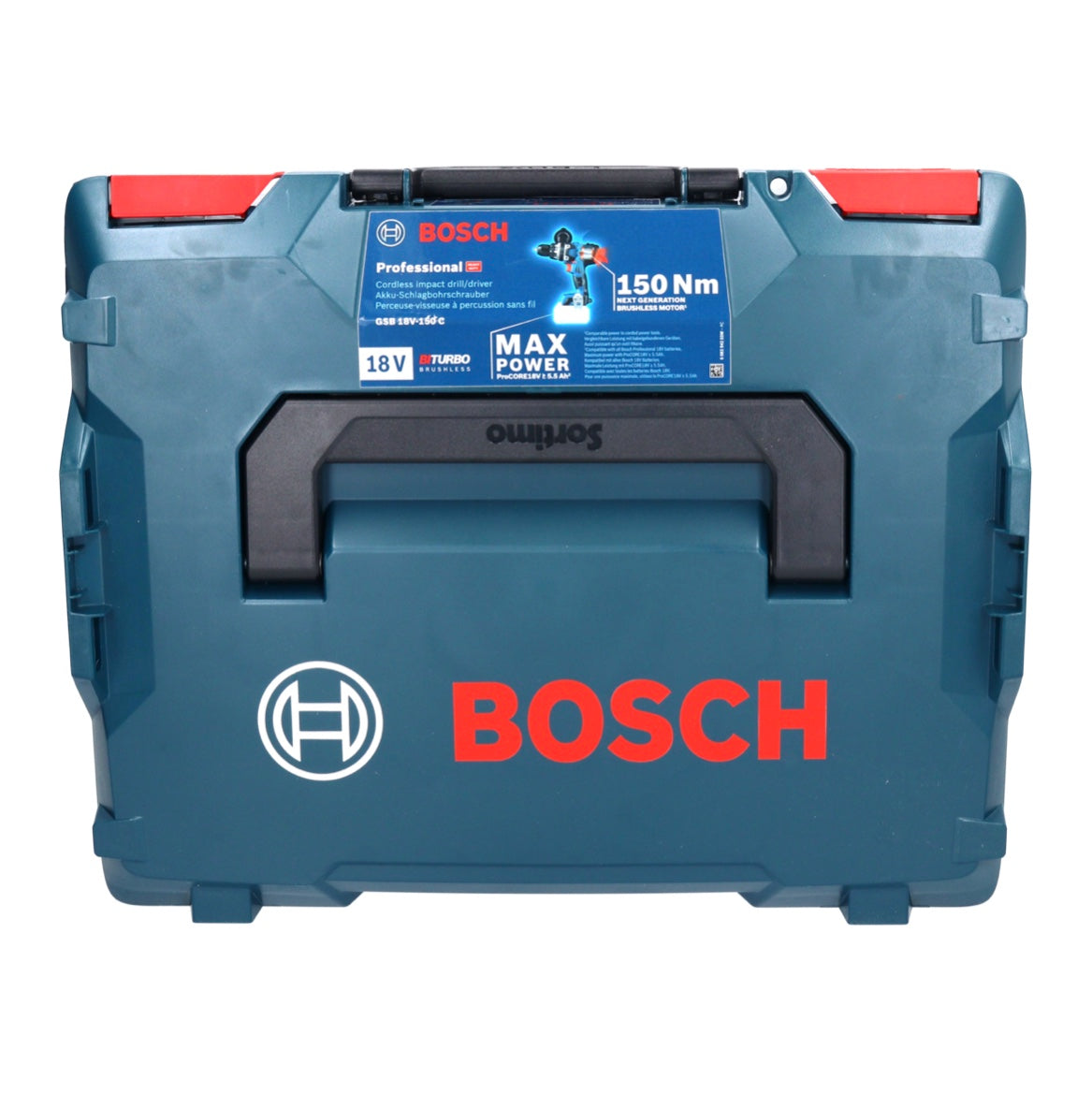 Bosch GSB 18V-150 C Professional Akku Schlagbohrschrauber 18 V 150 Nm Biturbo Brushless + 1x Akku 5,0 Ah + L-Boxx - ohne Ladegerät