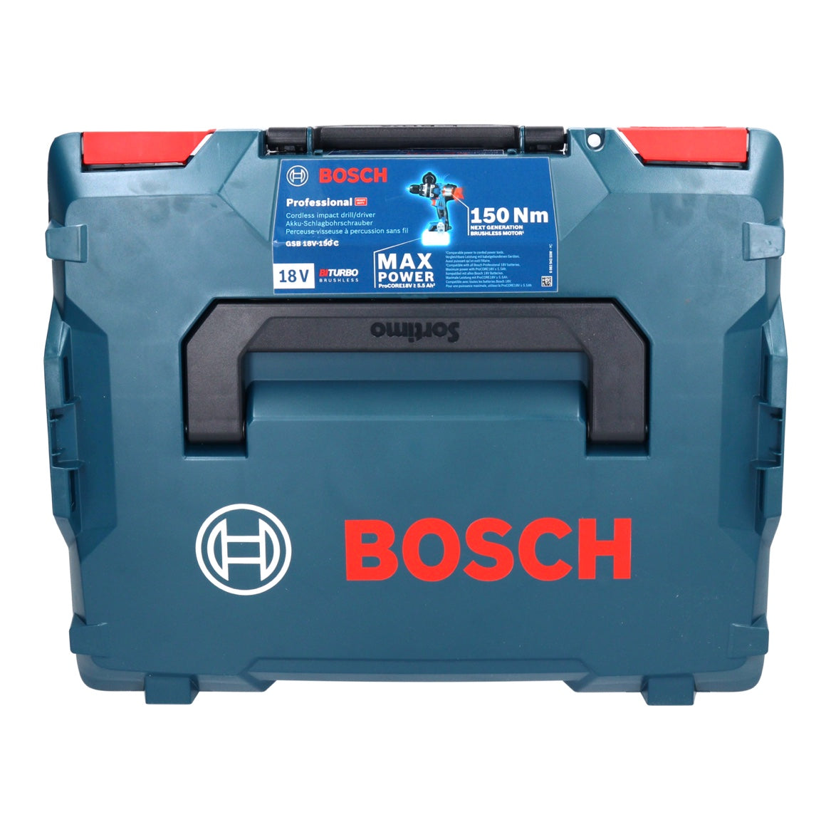 Bosch GSB 18V-150 C Professional perceuse à percussion sans fil 18 V 150 Nm Biturbo brushless + 1x batterie ProCORE 4,0 Ah + L-Boxx - sans chargeur