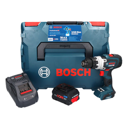 Bosch GSB 18V-150 C Professional perceuse à percussion sans fil 18 V 150 Nm Biturbo brushless + 1x batterie ProCORE 5,5 Ah + chargeur + L-Boxx